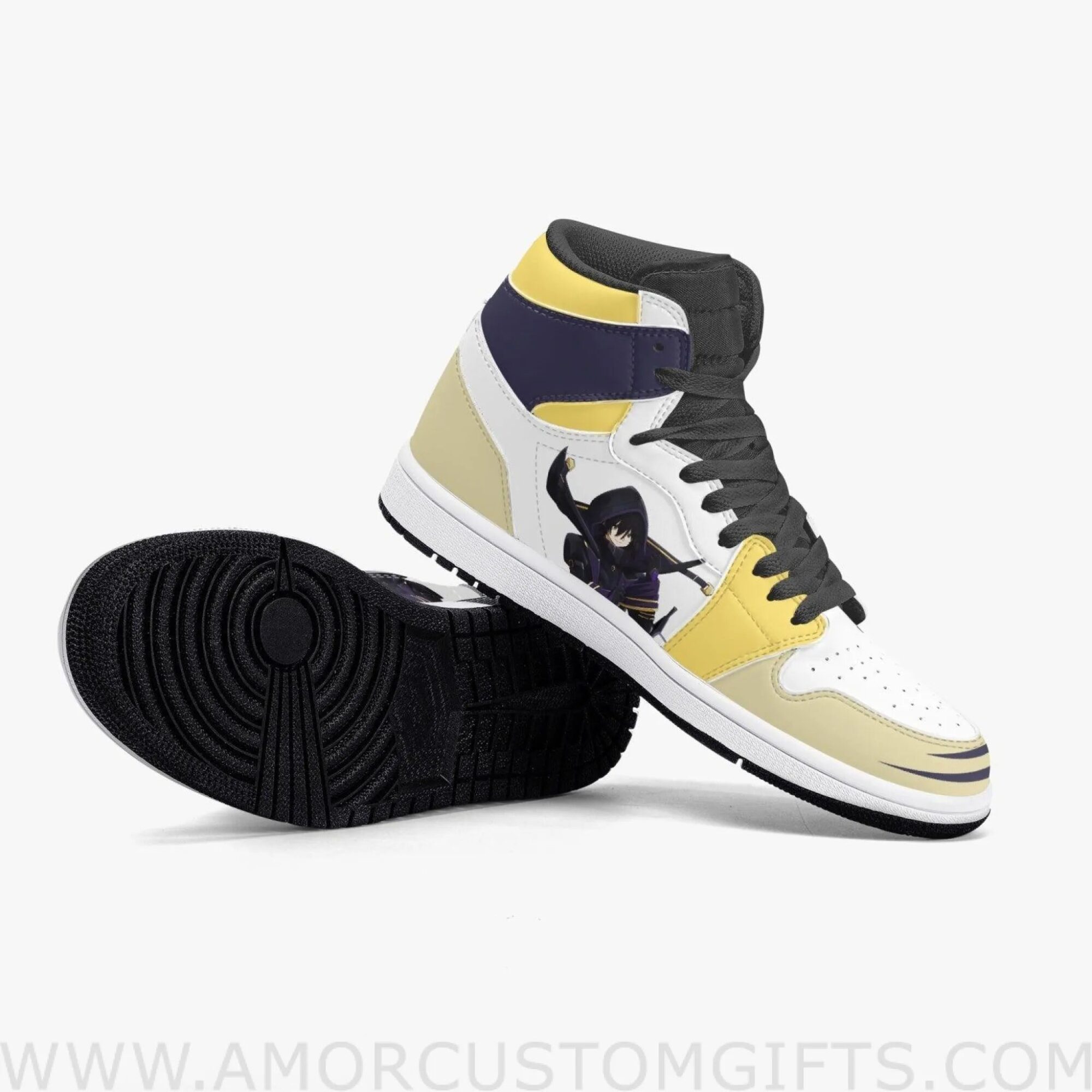 Custom The Eminence in Shadow Cid JD1 Anime Sneakers Mid 1 Basketball Shoes