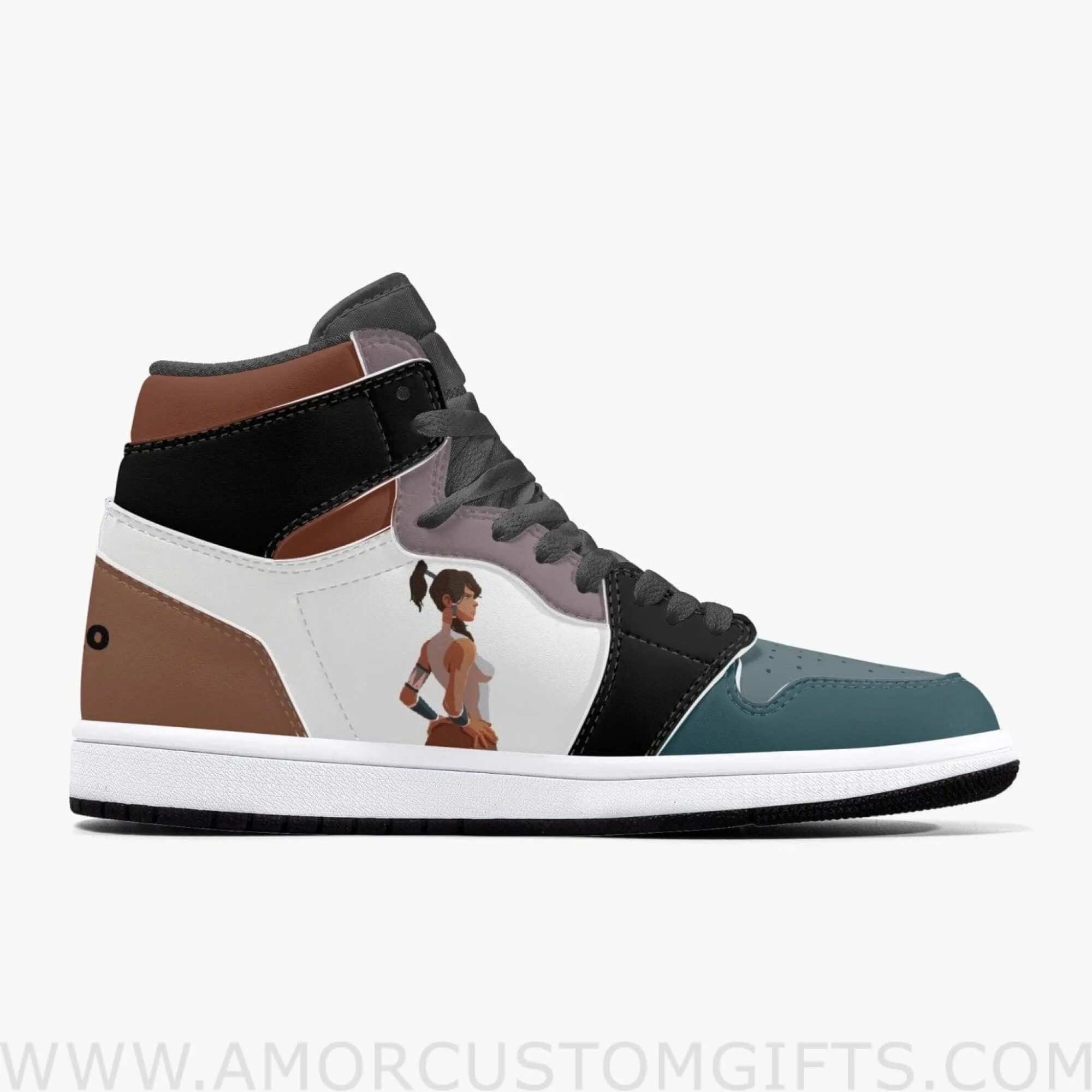 Custom The Legend Of Korra Korra JD1 Anime Sneakers Mid 1 Basketball Shoes