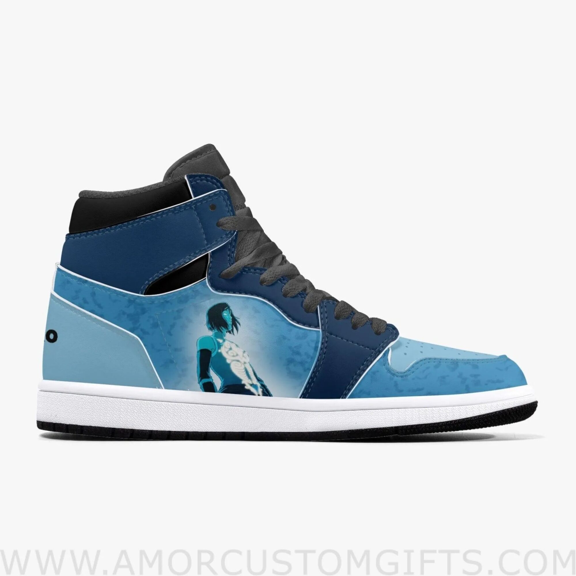 Custom The Legend Of Korra Korra JD1 Anime Sneakers Mid 1 Basketball Shoes