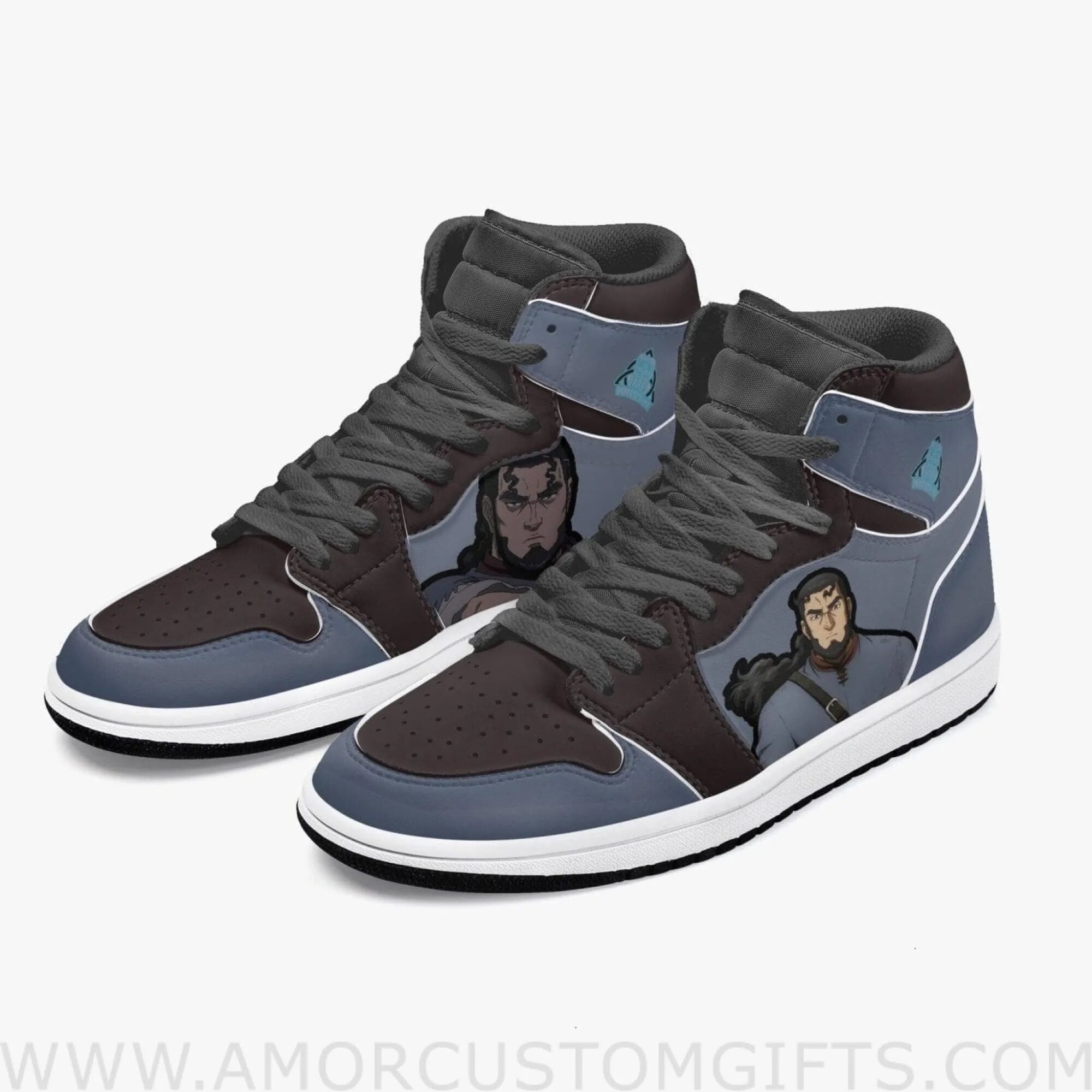 Custom Vinland Saga Thors JD1 Anime Sneakers Mid 1 Basketball Shoes