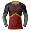 Hooktab Firebenders Avatar Long Sleeve Rash Guard Compression Shirt Cosplay Anime Gym Shirt