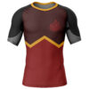 Hooktab Firebenders Avatar Short Sleeve Rash Guard Compression Shirt Cosplay Anime Gym Shirt