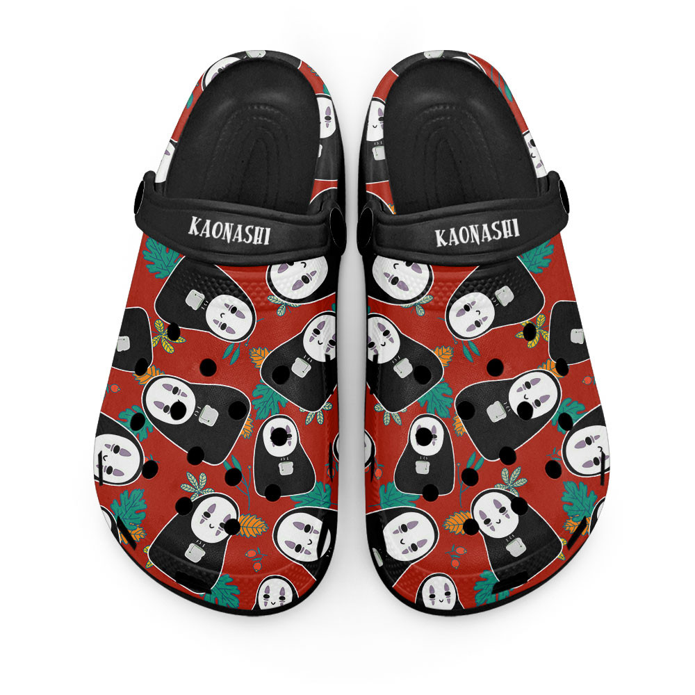 Kaonashi Spirited Away Clogs Shoes Pattern Style