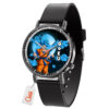 Goku Blue Dragon Ball Z Anime Leather Band Wrist Watch Moon Clouds Style