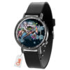 Daki and Gyutaro Demon Slayer Anime Leather Band Wrist Watch Moon Clouds Style