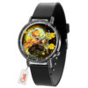 Zenitsu Demon Slayer Anime Leather Band Wrist Watch Moon Clouds Style