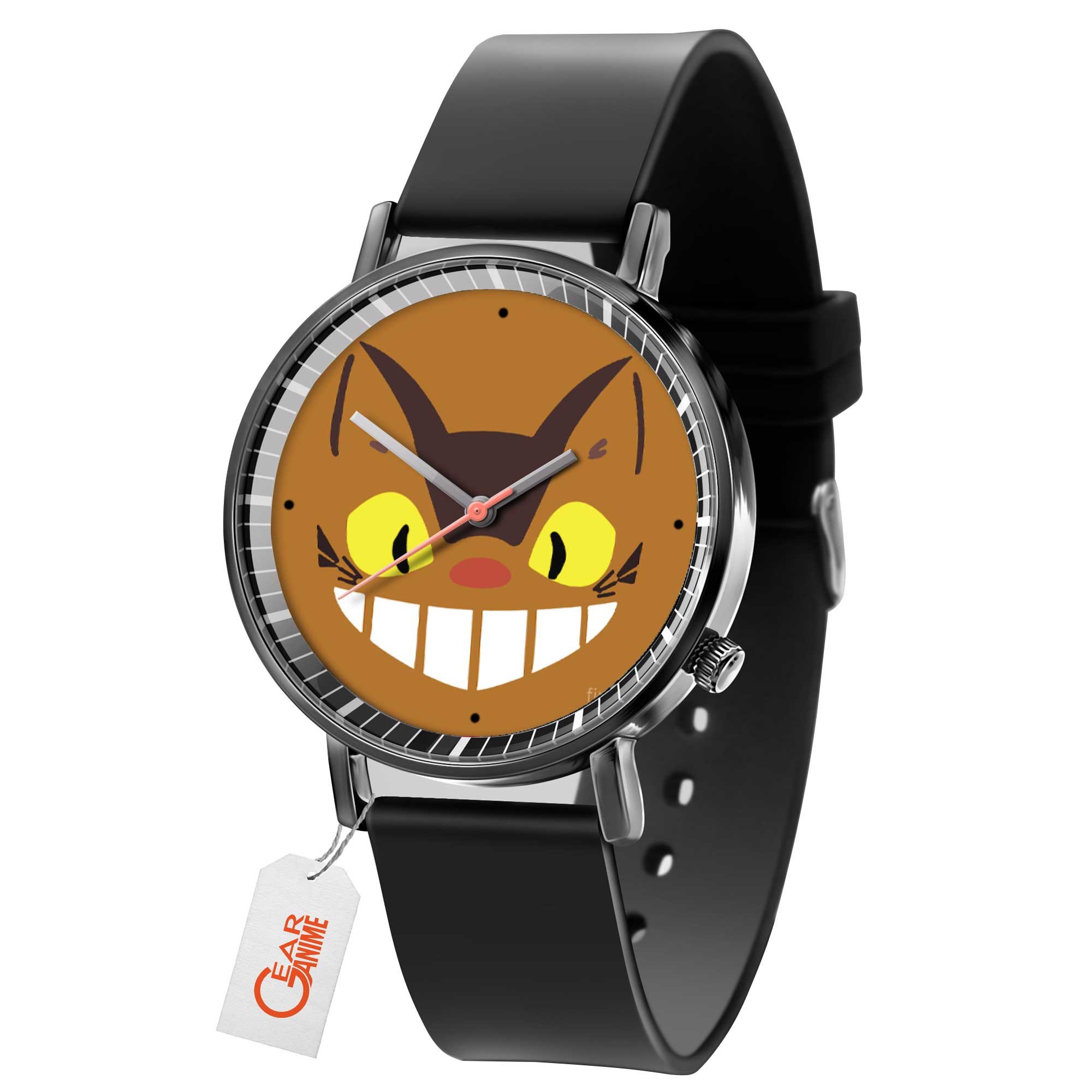 Cat Bus My Neighbor Totoro Anime Leather Band Wrist Watch