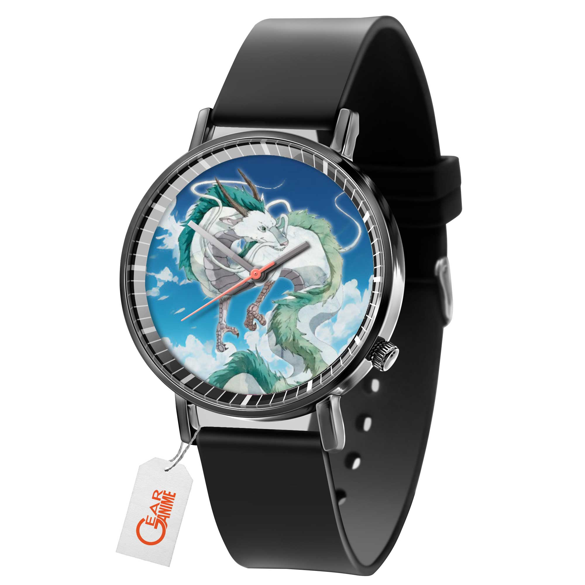 Haku Dragon Spirited Away Anime Leather Band Wrist Watch