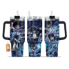 Dabi Blueflame 40oz Anime Tumbler Cup With Handle Custom Anime Cup