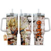 Goku Super Saiyan 2 Anime 40oz Anime Tumbler Cup With Handle Custom Manga Art Personalized Name