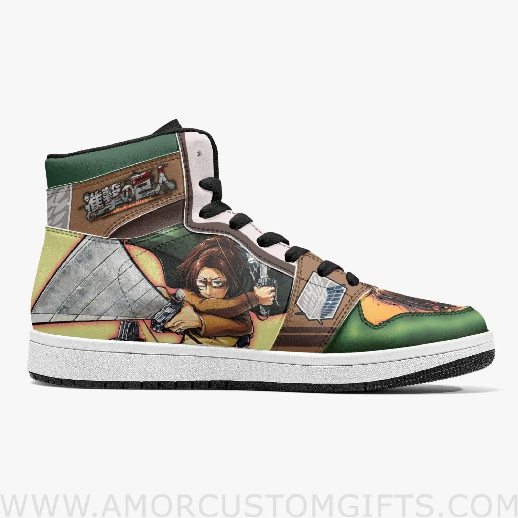 Hange Zoe Shingeki no Kyojin Mid Top Basketball Sneakers Shoes