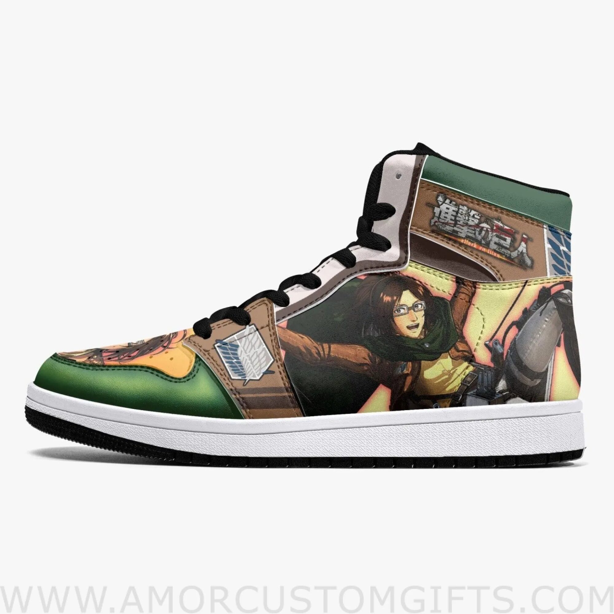 Hange Zoe Shingeki no Kyojin Mid Top Basketball Sneakers Shoes