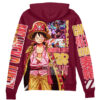 Monkey D. Luffy V3 One Piece Streetwear Otaku Cosplay Anime Zip Hoodie