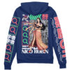 Nico Robin One Piece Streetwear Otaku Cosplay Anime Zip Hoodie