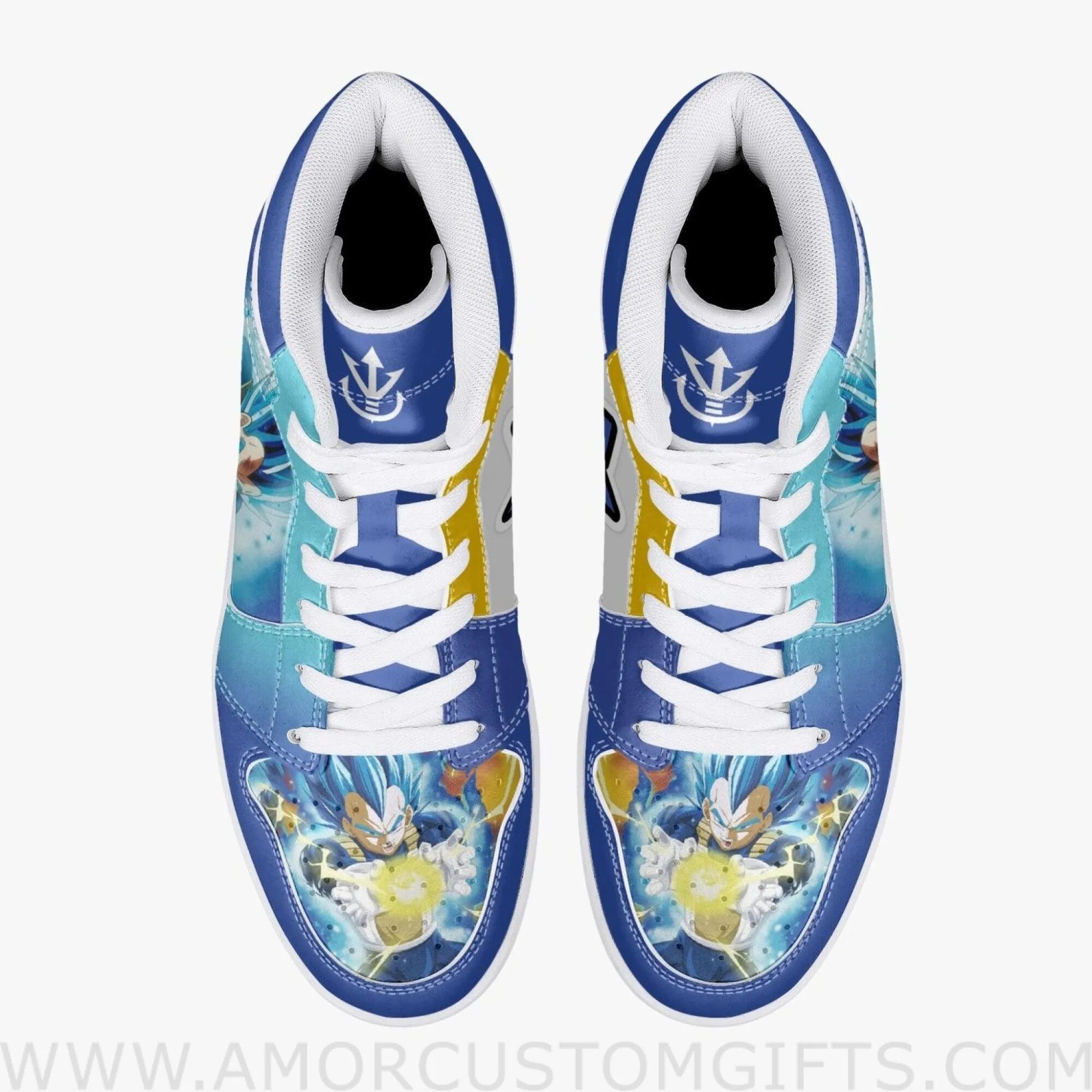 Super Saiyan Vegeta Dragon Ball Z Mid Top Basketball Sneakers Shoes