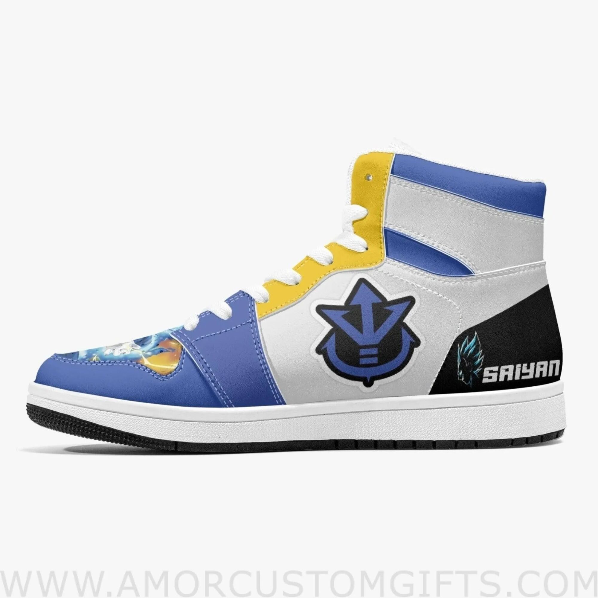 Super Saiyan Vegeta Dragon Ball Z Mid Top Basketball Sneakers Shoes