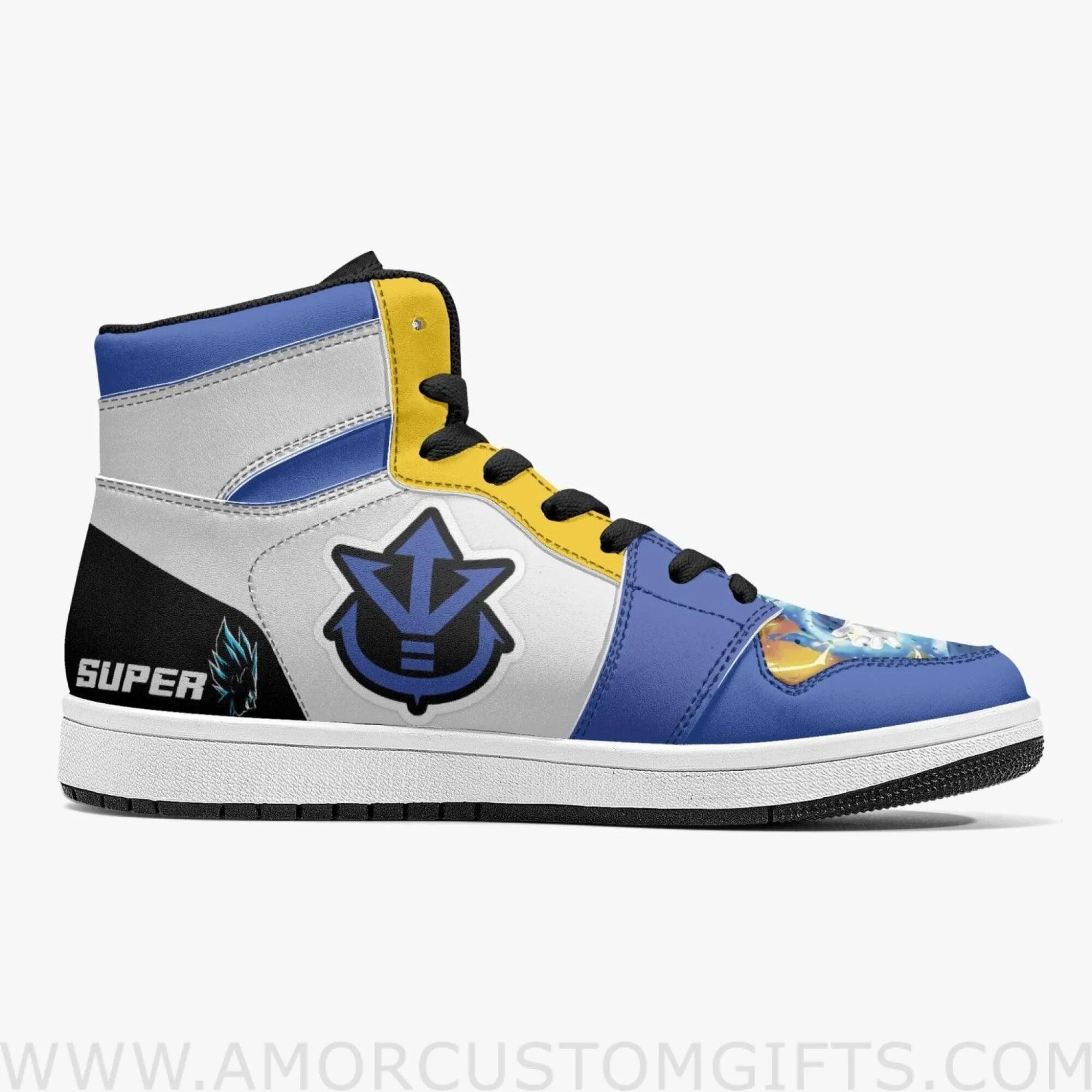 Super Saiyan Vegeta Dragon Ball Z Mid Top Basketball Sneakers Shoes