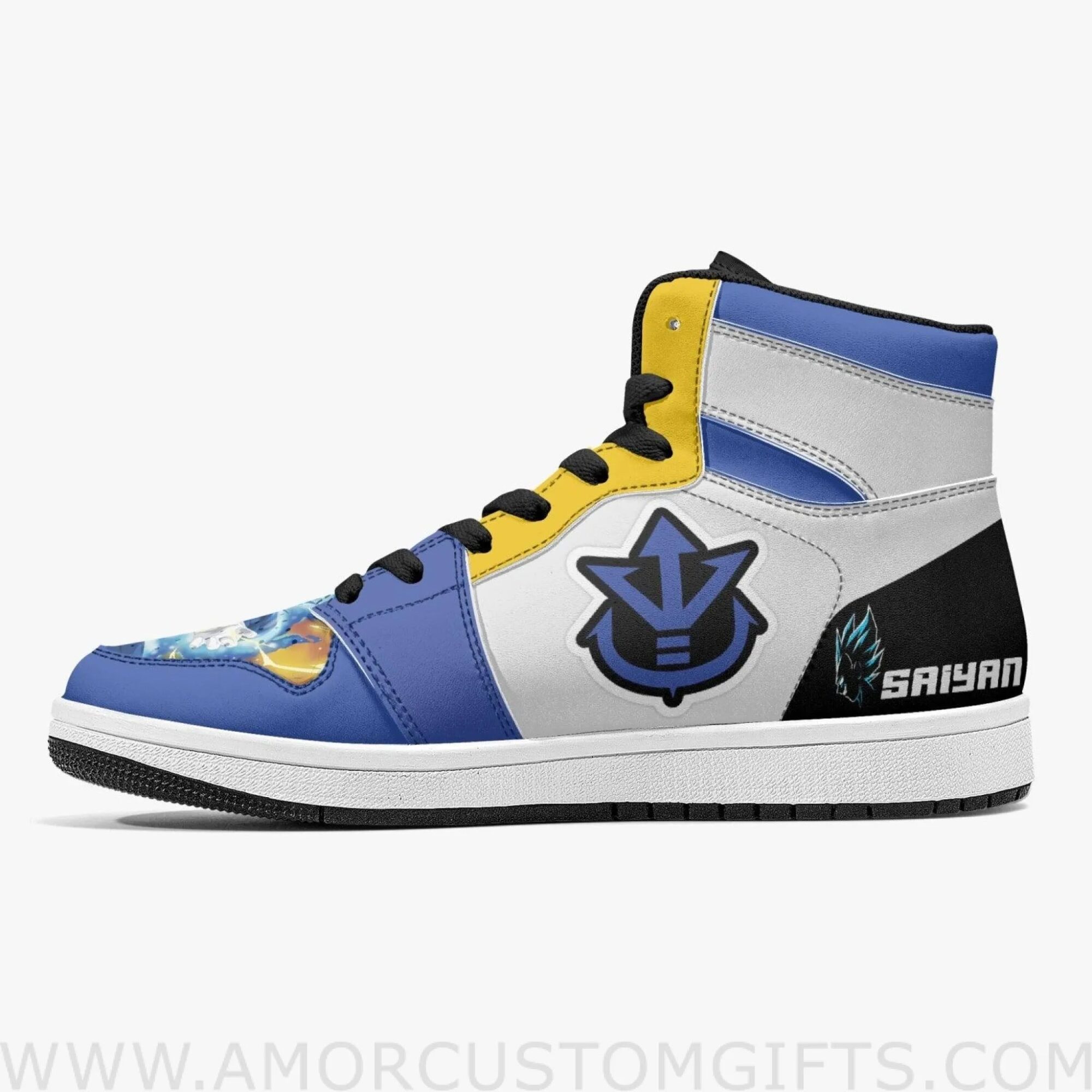 Super Saiyan Vegeta Dragon Ball Z Mid Top Basketball Sneakers Shoes