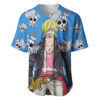 Anime Movie Red Vinsmoke Sanji Baseball Jersey One Piece Baseball Jersey Anime Baseball Jersey