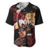 Kyojuro Rengoku Baseball Jersey Demon Slayer Baseball Jersey Anime Baseball Jersey