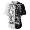 Black And White Abstract Goku Baseball Jersey Dragon Ball Z Baseball Jersey Anime Baseball Jersey