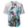 Tanjiro Baseball Jersey Demon Slayer Baseball Jersey Anime Baseball Jersey