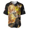 Zenitsu Agatsuma Baseball Jersey Demon Slayer Baseball Jersey Anime Baseball Jersey