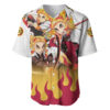 Flame Hashira Kyojuro Rengoku Baseball Jersey Demon Slayer Baseball Jersey Anime Baseball Jersey