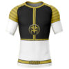 Hooktab White Ranger Ninjetti Mighty Morphin Power Rangers Short Sleeve Rash Guard Compression Shirt Cosplay Anime Gym Shirt