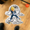 Dragon Ball Vegeta SSJ Shaped Rug Custom Moon Clouds Anime Room Decor