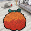 Mera Mera Shaped Rug Custom Devil Fruit Anime Room Decor