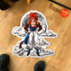 Dragon Ball Gogeta Shaped Rug Custom Moon Clouds Anime Room Decor