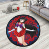 Sailor Mars Round Rug Custom Sailor Moon Anime Room Mats