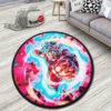 Dragon Ball Goku Blue Skill Round Rug Custom Anime Room Mats