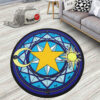 Blue Magic Circles Round Rug Custom Cardcaptor Sakura Anime Room Mats