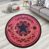 Black Red Magic Circles Round Rug Custom Cardcaptor Sakura Anime Room Mats