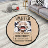 Monkey D. Luffy Wanted Round Rug One Piece Anime Mats