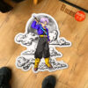 Dragon Ball Future Trunks Shaped Rug Custom Moon Clouds Anime Room Decor