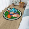 Dragon Ball Goku Blue Shaped Rug Custom Anime Room Decor