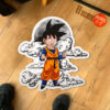 Dragon Ball Goten Shaped Rug Custom Moon Clouds Anime Room Decor