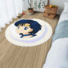 Sailor Mercury Shaped Rug Custom Sailor Moon Anime Room Decor