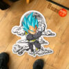 Dragon Ball Vegeta Blue Shaped Rug Custom Moon Clouds Anime Room Decor