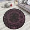 Black Pink Magic Circles Round Rug Custom Cardcaptor Sakura Anime Room Mats