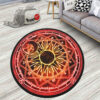 Super Black Red Magic Circles Round Rug Custom Cardcaptor Sakura Anime Room Mats