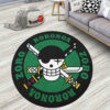 Character Symbol Roronoa Zoro Round Rug Anime Room Mats