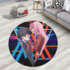 Darling In The Franxx Zero Two and Hiro Round Rug Custom Circle Carpet