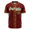 Hooktab 3D Printed Gryffindor House Harry Potter Men's Short Sleeve Anime Baseball Jersey