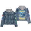 Gyarados Pokemon Streetwear Denim Hooded Jacket