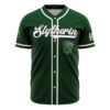 Hooktab 3D Printed Slytherin House Harry Potter Men's Short Sleeve Anime Baseball Jersey