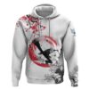 Anime One Piece Sanji Blackleg Hoodie Sumi-e Painting Style